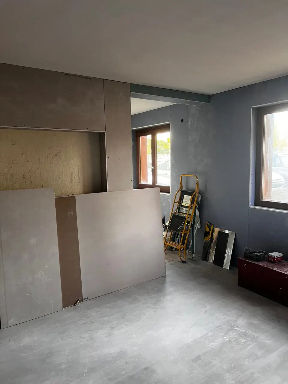 Doublage en plaques de plâtre autour des ouvertures